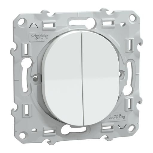 [SCHS320216] Ovalis - double poussoir fermeture - 10AX - Blanc