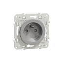[SCHS530059] Odace 2011 - prise de courant 2P+T - aluminium