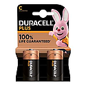 [ENIPCA2494] Blister(s) x 2 Pile alcaline blister x2 Duracell Plus 100%  LR14 - C 1.5V 7750mA