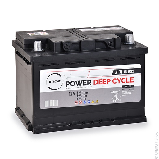 [ENIAMP1322] Batterie(s) Batterie traction NX Power Deep Cycle 12V 80Ah Auto