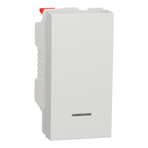[SCHNU310618N] Unica - poussoir lumineux (localisation) - 10A - 1 mod - Blanc - méca seul