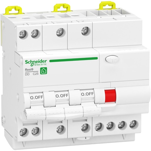 [SCHR9PDCS10] Resi9 - disjoncteur différentiel - 3P+N - 10A - 30mA - courbe C - type Asi