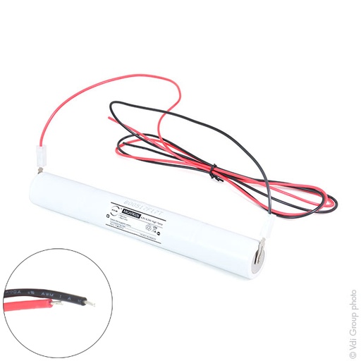 [ENIMGN9046] Batterie(s) Batterie eclairage secours 4xD ST4 + support + fils 4.8V 4Ah