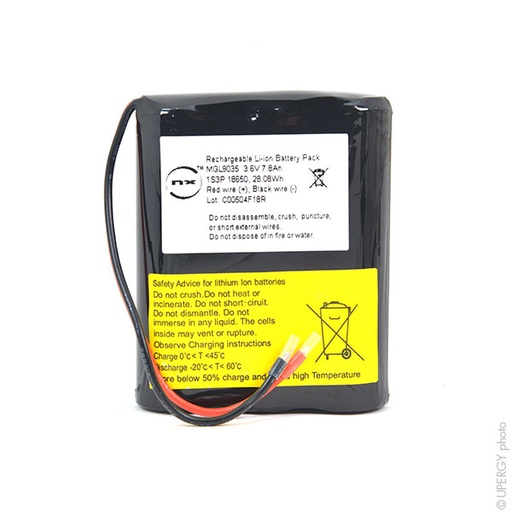 [ENIMGL9035] Unité(s) Batterie Li-Ion NX 1S3P UR18650ZM2 + PCM (28Wh) UN38.3 3.6V 7.8Ah