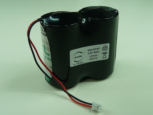 [ENIMGL00187] Pack(s) Batterie lithium 2x D LS ST1 1S2P 3.6V 34Ah PHR2