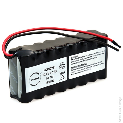 [ENIMGN0231] Pack(s) Batterie Nicd 16x AA 16S1P ST2 19.2V 700mAh F150