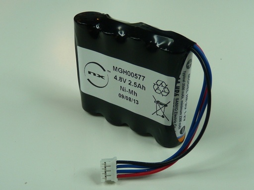 [ENIMGH00577] Pack(s) Batterie Nimh 4x AA 4S1P ST1 4.8V 2500mAh JST