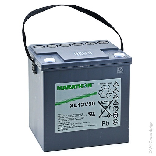 [ENIAMP80245] Batterie(s) Batterie plomb AGM MARATHON XL12V50 12V 50.4Ah M6-F