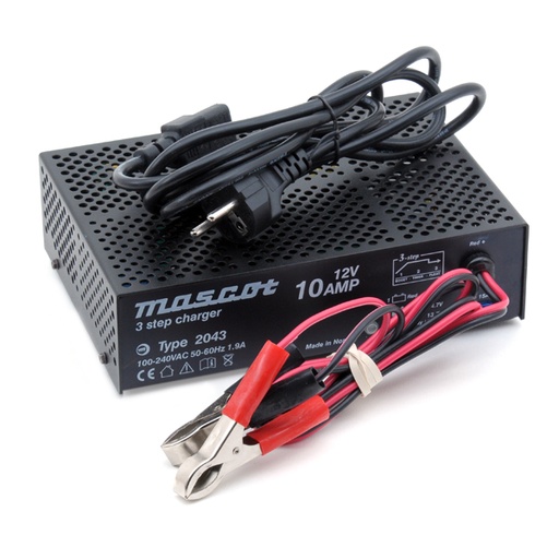 [ENICEP5143] Unité(s) Chargeur plomb 12V/10A 110-230V Mascot 2043 - pinces crocodiles (Intell