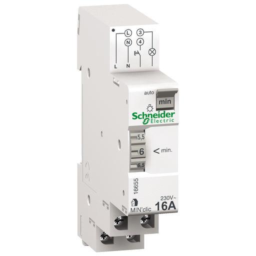 [SCH16655] Resi9 Min -minuterie - 1 contact 16A/250Vca - réglage par molette