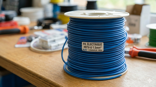 [CBE11101111] H07 V-U 1,5 BLEU CL FILM PLAS.    C100