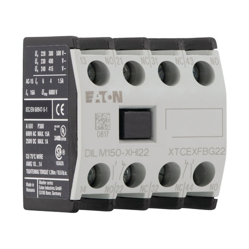 [EAT277950] Module de contacts auxiliaires, 2F+2O pour contacteur DILM