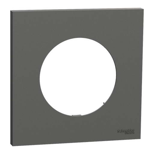 [SCHS904702] Odace - plaque de finition 1 poste - couleur Gris basalte