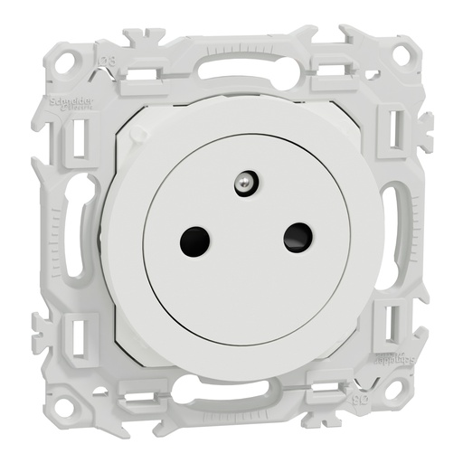 [SCHS920052] Odace - prise 2P+T affleurante - bornes automatiques - blanc craie