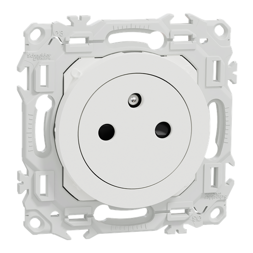 [SCHS920052P] Odace - lot de 108 prises 2P+T affleurantes S920052 - blanc craie
