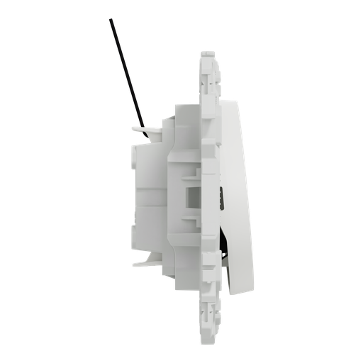 [SCHS920263] Odace - va-et-vient ou poussoir lumineux LED verte 0,15mA - 10AX - blanc craie