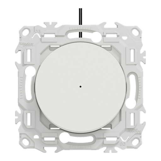 [SCHS920263] Odace - va-et-vient ou poussoir lumineux LED verte 0,15mA - 10AX - blanc craie