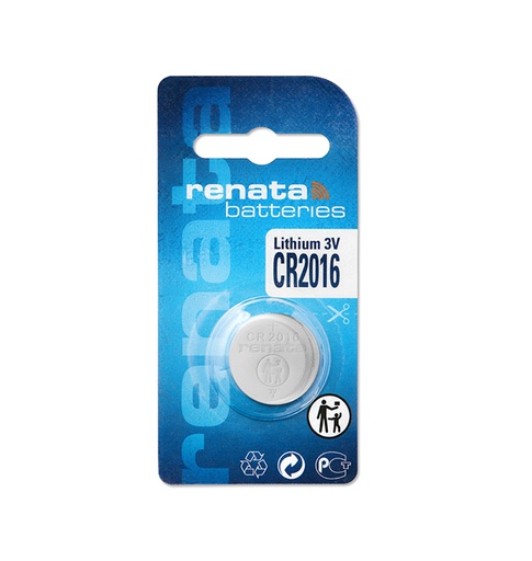 [ENIPBL7360] Blister(s) x 1 Pile bouton lithium blister CR2016 RENATA 3V 90mAh