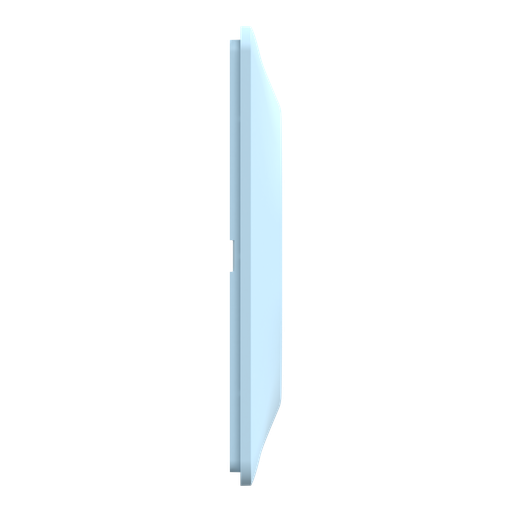 [SCHS320706C] Ovalis - Plaque de finition - 3 postes Horizontal - entraxe 71mm - Bleu Azurin