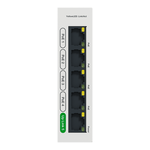 [SCHR9H5SWP57] Resi9 Connect - Switch 5 ports - 4 ports 1Gbit PoE 30W max - budget total 57W