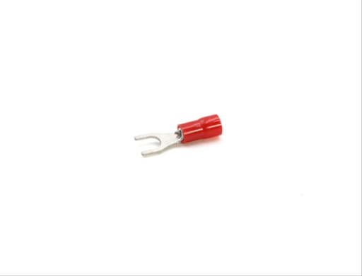 [CEMRFU4] Cosse préisolée fourche rouge (0,25 à 1,5 mm²) - Diam. 4 mm