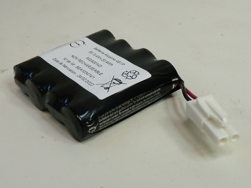 [ENIMGA00143] Unité(s) Batterie alcaline 4x AA 4S1P ST1 6V 3.4Ah JST