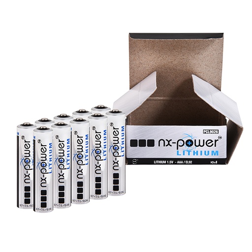 [ENIPCL9026] Boîte(s) de 10 Pile lithium AAA - L92 Nx-Power Lithium 1.5V 1200mAh