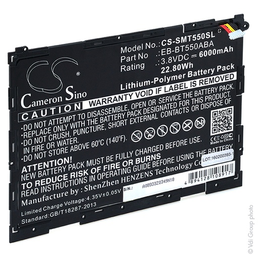 [ENITML90108] Batterie(s) Batterie tablette 3.8V 6000mAh