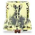 [WAG285-191] Borne de passage pour 2 conducteurs 95 mm², gris foncé-jaune