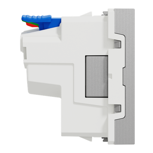[SCHNU305230] Unica - prise 2P+T - FR - 90° - affleurant - raccord rapide - Alu - méca seul