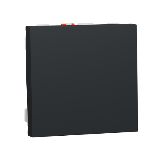 [SCHNU320654] Unica - bouton-poussoir NO - 10A - connex rapid - 2 mod - Anthracite - méca seul