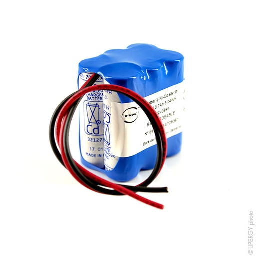 [ENIMGN0895] Pack(s) Batterie Nicd 6x AA 6S1P ST2 7.2V 700mAh Fil
