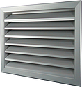 [UNV874110] Grille extérieure de soufflage/reprise, alu, 550 à 1660 m3/h, D 400 x 400 mm
