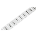 [WAG210-852] Etiquettes pour support boutonnerie, 27x19mm, argent,  rouleau : 350 pièces