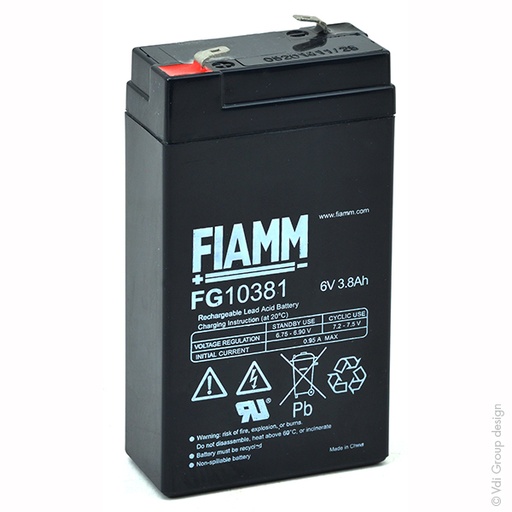 [ENIAMP8537] Batterie(s) Batterie plomb AGM FG10381 6V 3.8Ah F4.8
