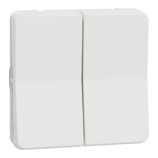 [SCHMUR39022] Mureva Styl - Double va et vient - composable - IP55 - IK08 - blanc