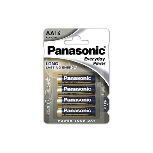 [ENIPCA6435] Blister(s) x 4 Pile alcaline blister x4 Panasonic Everyday Power LR6 - AA 1.5V 3