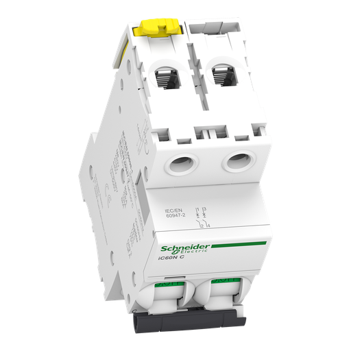 [SCHA9F77216] Acti9 iC60N - Disjoncteur - 2P - 16A - Courbe C - 400Vca - 6000A/10kA