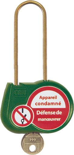 [CATAL240SV111] cadenas vert 70mm d.4mm clé identique 111