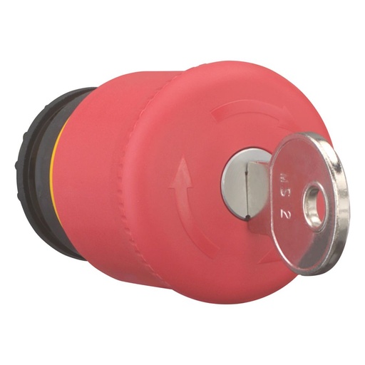 [EAT216879] Bouton d'arrêt d'urgence, D=38mm, déverrouillé par clé, MS1