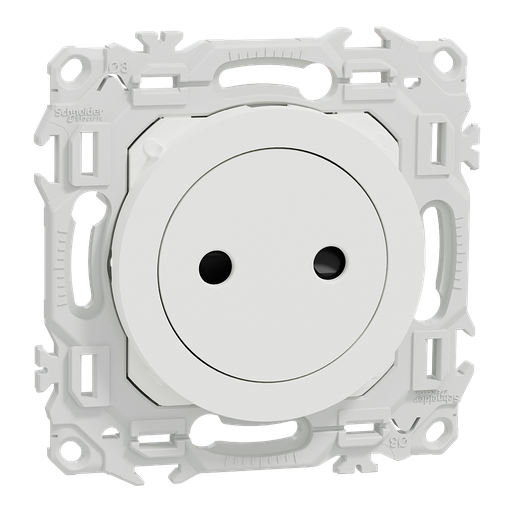 [SCHS920033] Odace - prise 2P affleurante - bornes automatiques - blanc craie