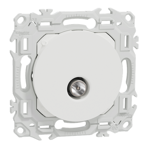 [SCHS920445] Odace - prise TV simple mâle - sortie coaxiale - blanc craie