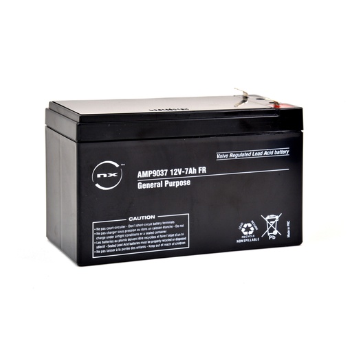 [ENIAMP9037] Unité(s) Batterie plomb AGM NX 7-12 General Purpose FR 12V 7Ah F4.8