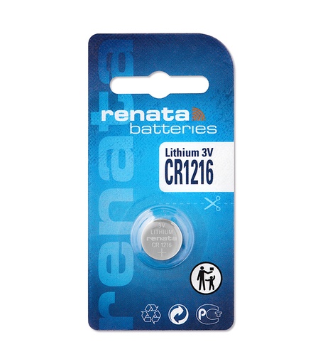 [ENIPBL7358] Blister(s) x 1 Pile bouton lithium blister CR1216 RENATA 3V 25mAh