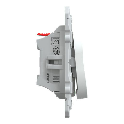[SCHS320276] Ovalis - poussoir à fermeture lumineux - 10AX - LED bleu 250V - Blanc