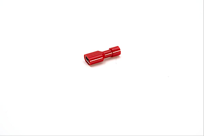 [CEMRFF608P] Clip complètement isolé femelle rouge rouge (0,25 à 1,5 mm²) - 6,3 x 0,8 mm