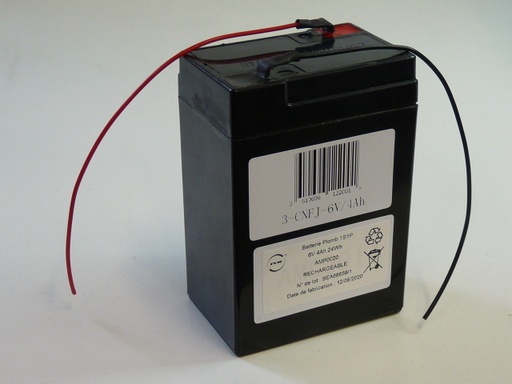[ENIAMP0020] Pack(s) Batterie lead crystal 1S1P ST1 6V 4Ah F150