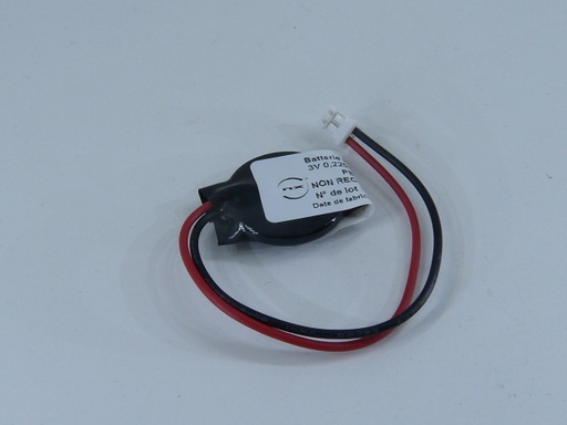 [ENIPBL0035] Pile(s) Pile bouton lithium 1X CR2032 3V 225mAh JST
