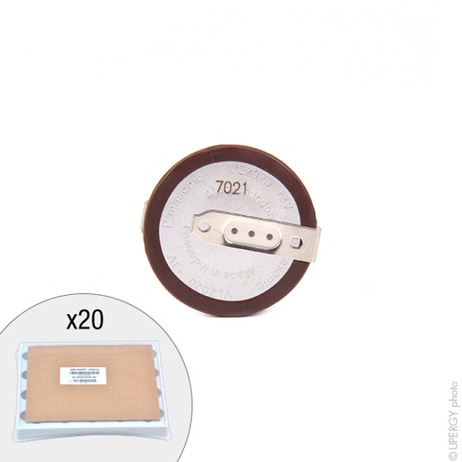 [ENIABL6405P] Plateau(x) de 20 Accus bouton Lithium VL2020/HFN 3V 20mAh