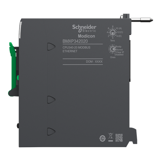 [SCHBMXP342020] Modicon M340 - processeur - 1024 E/S TOR 256 E/S ANA - 1Modbus - 1Ethernet